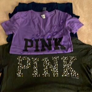 Bundle of 3 VS PINK t-shirts all size S